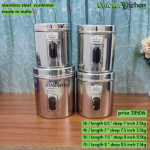 4 pcs stainless steel container set 
