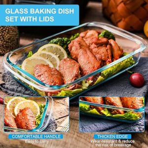 Oven Proof Glass Serving Dish (3pcs Set)