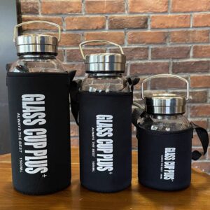 Glass cup plus Water bottle (00284)